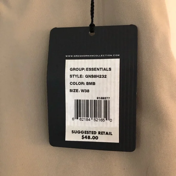 Greg Norman shorts men’s size 38 beige Flat Front retail price $48 NEW WITH TAGS - Picture 4 of 9